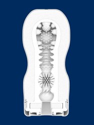 Нереалистичный мастурбатор Tenga Premium 20th Anniversary, 15,5 см, ТПЭ, синий