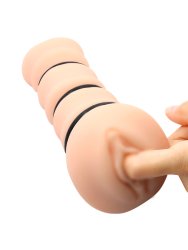 Реалистичный мастурбатор Baile Crazy Bull Rossi Flesh 3D, 14 см,  вагина с утягивающими кольцами, телесный