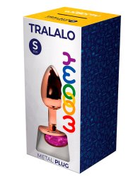 Элегантная анальная втулка Wooomy Tralalo, розовый кристалл, 7 см, размер S