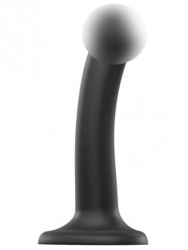 Реалистичный фаллоимитатор Strap-On-Me Dildo Dual Density Semi-Realistic, гнущийся, 17 см, черный