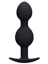 Анальная втулка Pretty Love, со смещённым центром тяжести, 11 см, силикон, черный