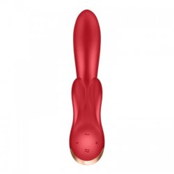 Вибратор-кролик Satisfyer Double Flex с двумя клиторальными отростками (красный)