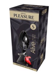 Элегантная анальная втулка Alive Mini Metal Butt, красный кристалл, 7 см, размер S