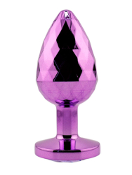 Фиолетовая алюминиевая текстурная анальная пробка Large