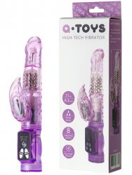 Вибратор с ротацией и клиторальным стимулятором TOYFA A-Toys – фиолетовый
