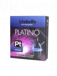 Стимулирующая насадка-презерватив с усиками и шипами Sitabella Extender Platino – Ураган 