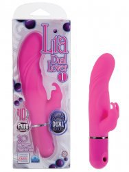 Вибромассажер Lia Dual Lover 1 со стимуляцией клитора – розовый