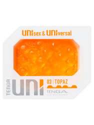 Нереалистичный мастурбатор Tenga Uni Topaz, 5,8 см, ТПЭ, оранжевый