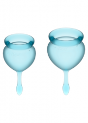 Набор менструальных чаш Satisfyer Feel good Menstrual Cup (light blue)