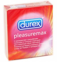 Презервативы Durex Pleasuremax - 3 шт.
