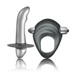 Подарочный набор Climaximum Entice для мужчин: анальная втулка + эрекционное кольцо. 10 режимов вибрации/ABS-пластик, силикон