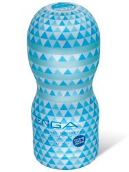 Нереалистичный мастурбатор Tenga Vacuum Cup - Extra Cool Edition, 15,5 см, ТПЭ, белый