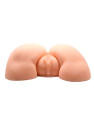 Реалистичный мастурбатор Baile, попка с двумя вибропулями, два отверстия, телесный