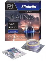 Стимулирующий презерватив Sitabella Platino Plus с лубрикантом – Буран