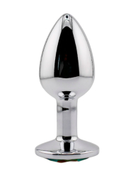 Миниатюрная анальная пробка Kanikule Small, с желтым кристаллом (опалом), 6 см, размер S