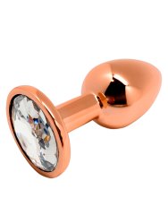 Элегантная анальная втулка Wooomy Tralalo, белый кристалл, 7 см, размер S