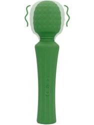 Мощный вибратор WAND - Green Mumba, 20,5 см, 10 скоростей, силикон, зеленый