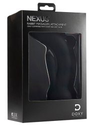 Насадка-кролик Nexus, для массажеров Doxy, 20 см, силикон, черный  