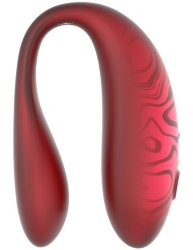 Парный вибратор Amovibe TWIN+ Red, 8 см, 4 режима, управление через приложение, силикон, красный