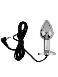 Алюминиевая анальная пробка с электростимуляцией