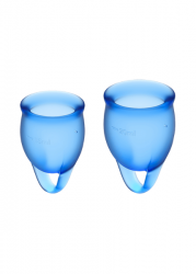 Набор менструальных чаш Satisfyer Feel confident Menstrual Cup (dark blue)