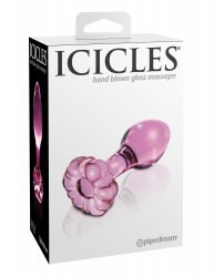 Анальная пробка Icicles No. 48 из стекла – розовый