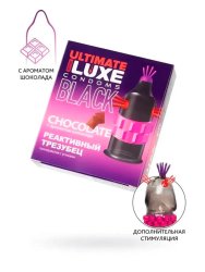 Стимулирующий презерватив Luxe Black Ultimate Реактивный Трезубец, 18,см, шоколад, 1 шт.