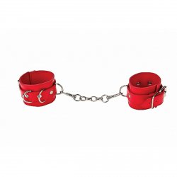 Наручники из пвх Leather Cuffs Red