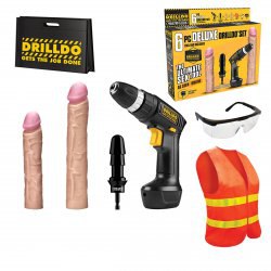 Секс-набор Drilldo Deluxe с двумя реалистичными насадками - 7 предметов