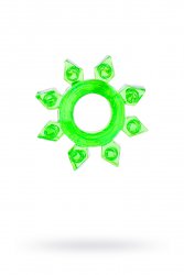 Эрекционное кольцо TOYFA в форме снежинки - зеленый