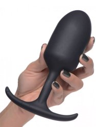 Крупная анальная пробка Heavy Hitters с утяжелением, 16,8 см, размер XL, черный