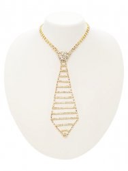 Галстук из кристаллов Ann Devine - Executive Rhinestone Tie – золотой