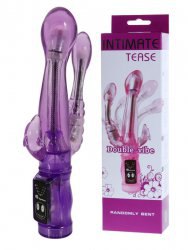 Гибкий вибратор с тройной стимуляцией Intimate Tease Double-Vibe – пурпурный 