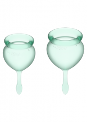 Набор менструальных чаш Satisfyer Feel good Menstrual Cup (light green)