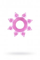 Эрекционное кольцо TOYFA в форме снежинки - розовый
