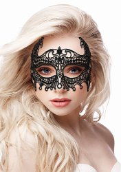 Кружевная маска на глаза открытого типа Empress Black Lace Mask