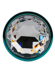 Голубая алюминиевая текстурная анальная пробка Small