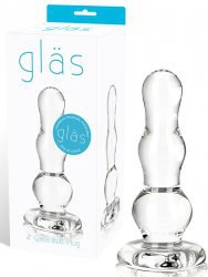 Стеклянная елочка Glass Butt Plug – прозрачный