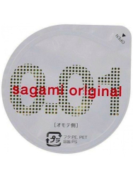 Гладкий презерватив Sagami Original 001, ультратонкий, полиуретановый, 1 шт.