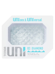 Нереалистичный мастурбатор Tenga Uni Diamond, 5,8 см, ТПЭ, прозрачный