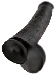 Реалистичный фаллоимитатор-гигант Pipedream King Cock 15 Cock with Balls, с мошонкой, 40,5 см, диаметр 7,6 см, черный