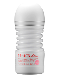 Нереалистичный мастурбатор Tenga Rolling Head Cup Gentle, 15,5 см, ТПЭ, белый