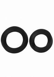 Набор из двух колец на пенис из силикона N0. 86 - Cock Ring Set - Black