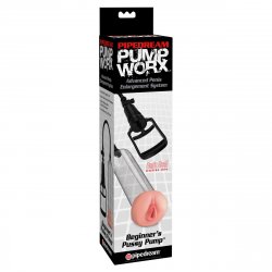 Вакуумная помпа мужская Beginner's Pussy Pump с точной вставки в виде вагины – прозрачный