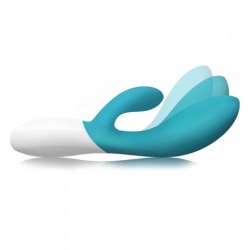 Инновационный вибромассажер двойного действия Lelo Ina Wave - голубой