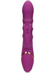 Мощный вибратор-кролик Orchidee Purple, с тремя движущимися кольцами, 24 см, 10 скоростей, фиолетовый