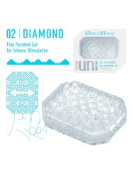 Нереалистичный мастурбатор Tenga Uni Diamond, 5,8 см, ТПЭ, прозрачный