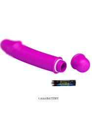 Реалистичный вибратор PrettyLove Emily, 12,7 см, 10 скоростей, силикон, фиолетовый