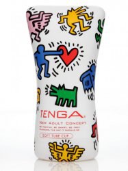 Tenga&Keith Haring мастурбатор Soft Tube - красный с белым