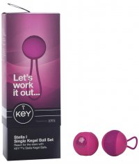 Набор из 2-х вагинальных шариков разного веса Stella I - Pink